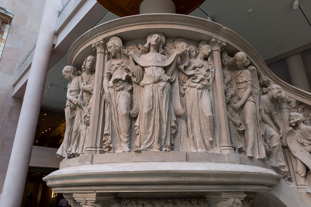 All Angels' Church Pulpit and Choir Rail, Karl Theodore Bitter (American (born Austria), Vienna 1867–1915 New York), Limestone, oak, and walnut, American