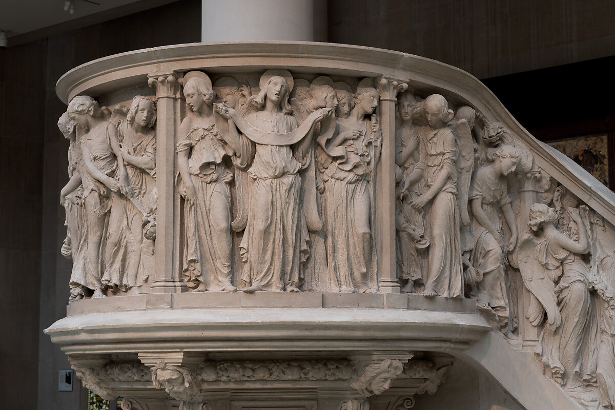 All Angels' Church Pulpit and Choir Rail, Karl Theodore Bitter (American (born Austria), Vienna 1867–1915 New York), Limestone, oak, and walnut, American