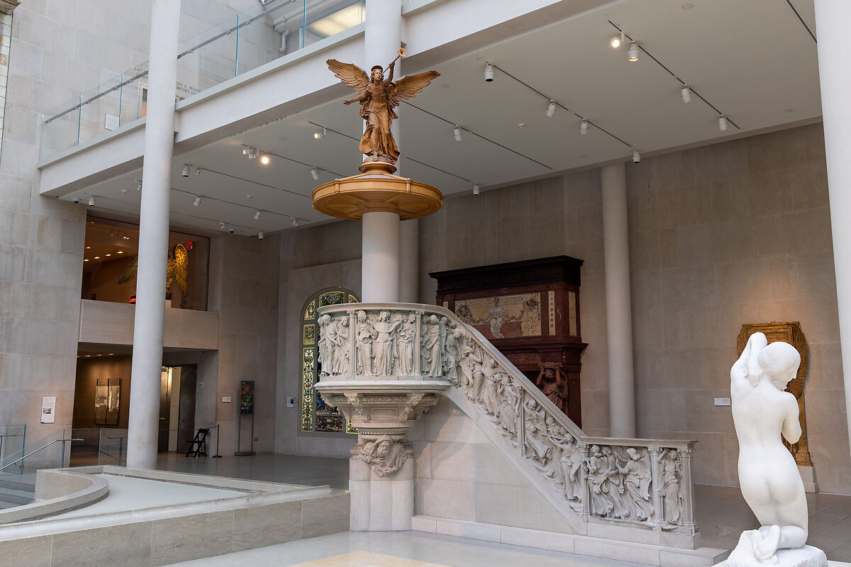 All Angels' Church Pulpit and Choir Rail, Karl Theodore Bitter (American (born Austria), Vienna 1867–1915 New York), Limestone, oak, and walnut, American