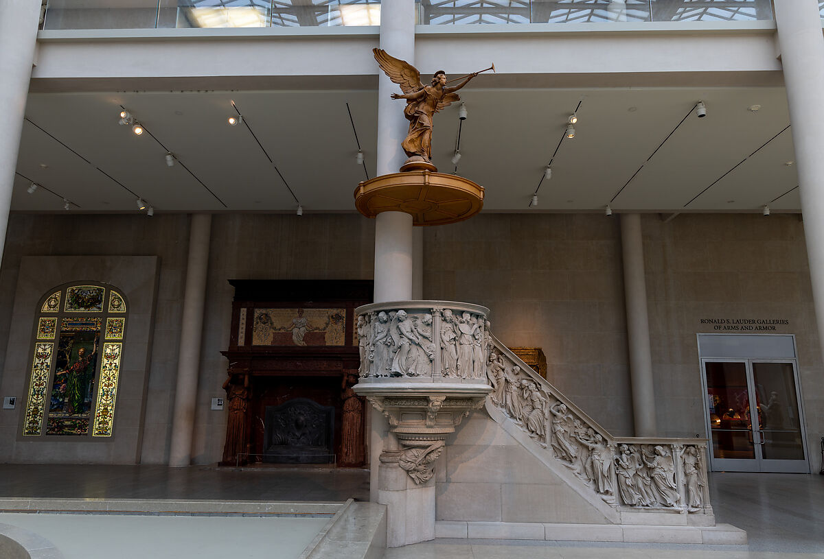 All Angels' Church Pulpit and Choir Rail, Karl Theodore Bitter (American (born Austria), Vienna 1867–1915 New York), Limestone, oak, and walnut, American
