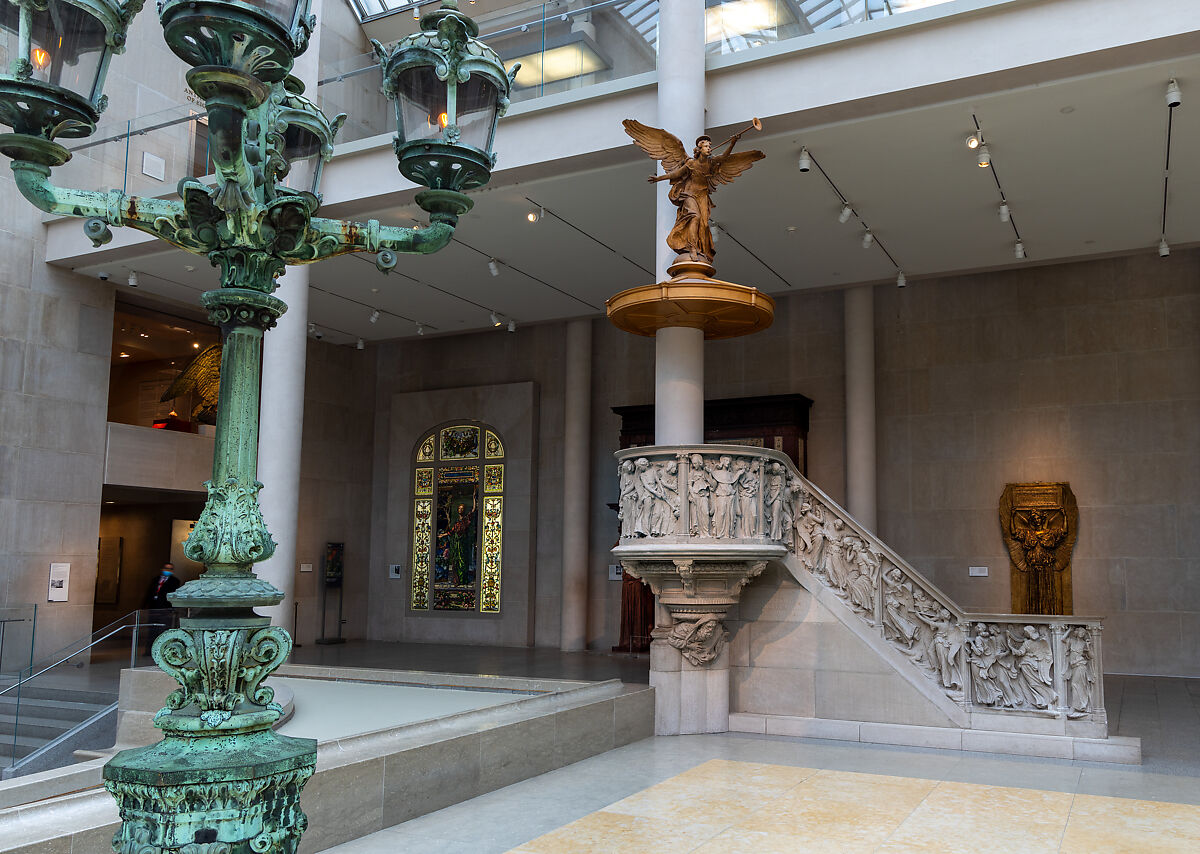 All Angels' Church Pulpit and Choir Rail, Karl Theodore Bitter (American (born Austria), Vienna 1867–1915 New York), Limestone, oak, and walnut, American