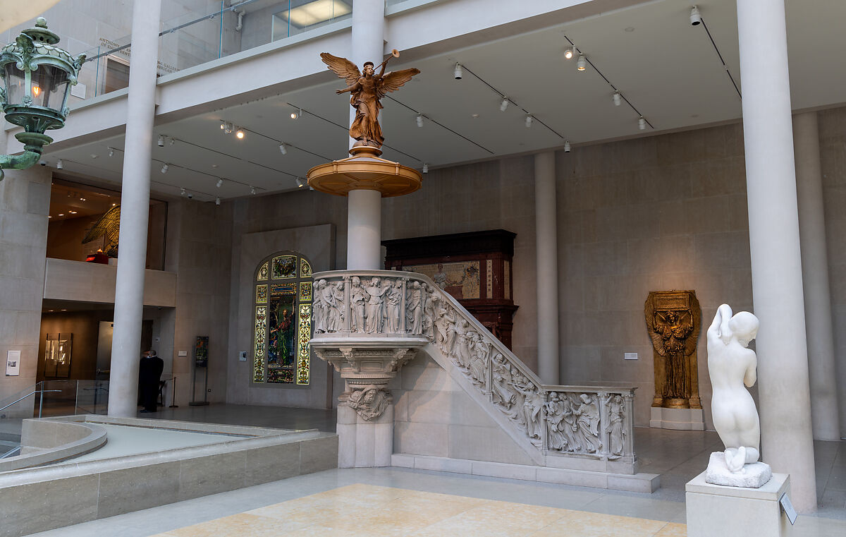 All Angels' Church Pulpit and Choir Rail, Karl Theodore Bitter (American (born Austria), Vienna 1867–1915 New York), Limestone, oak, and walnut, American