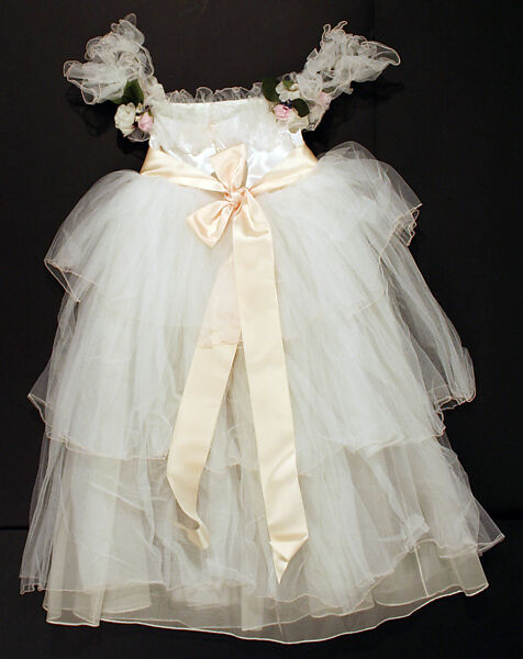 Bridesmaid ensemble, Emanuel (British, 1977–1990), synthetic fiber, silk, plastic, British