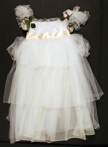 Bridesmaid ensemble, Emanuel (British, 1977–1990), synthetic fiber, silk, plastic, British 