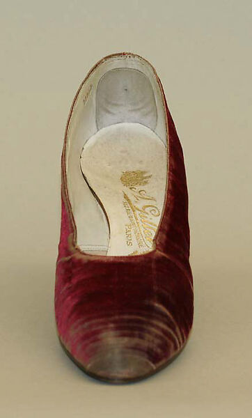 Pumps, A. Gillet (French), silk, leather, French