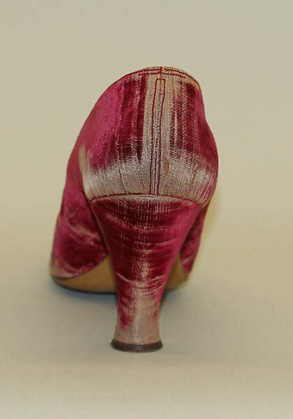 Pumps, A. Gillet (French), silk, leather, French