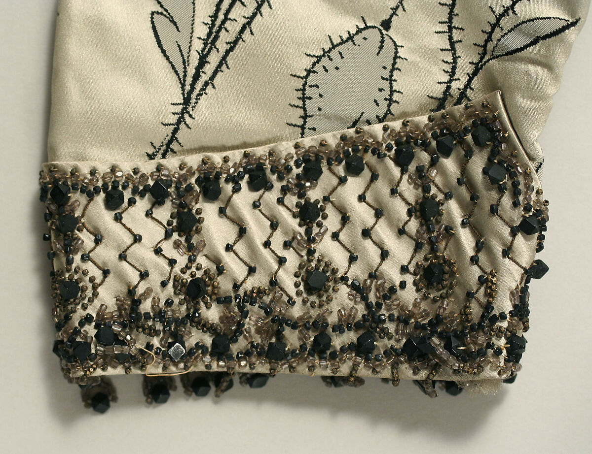 Dress, A. Fanet (French, active ca. 1877–1905), silk, glass, jet, French