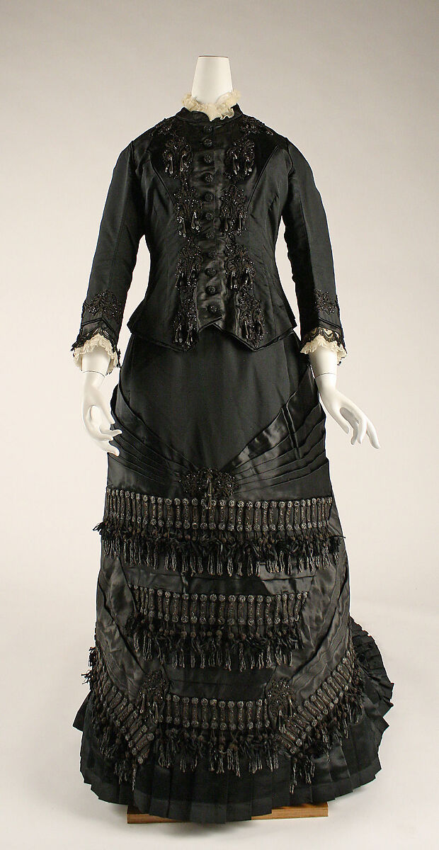 Mourning dress, silk, French 