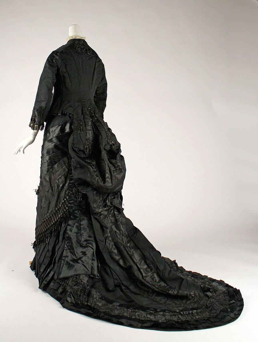 Mourning dress, silk, French