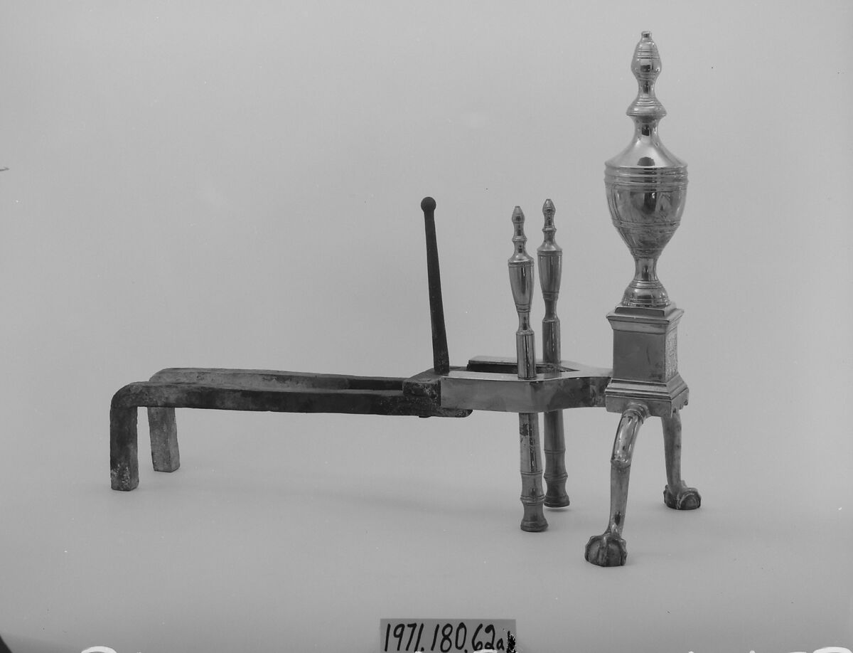 Andiron, Brass, iron 