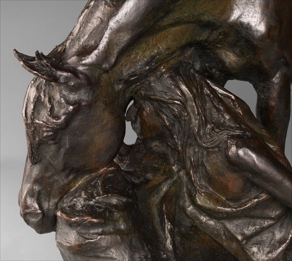 On the Border of the White Man's Land, Solon Hannibal Borglum (American, Ogden, Utah 1868–1922 Stamford, Connecticut), Bronze, American