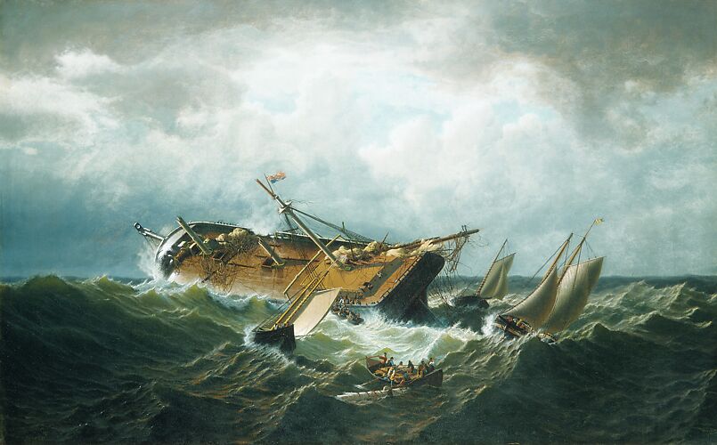 Shipwreck off Nantucket (Wreck off Nantucket after a Storm)