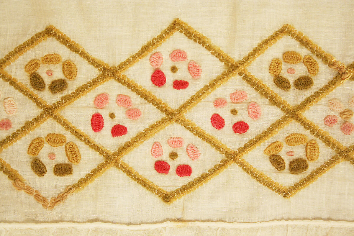 Dress, cotton, wool, probably British