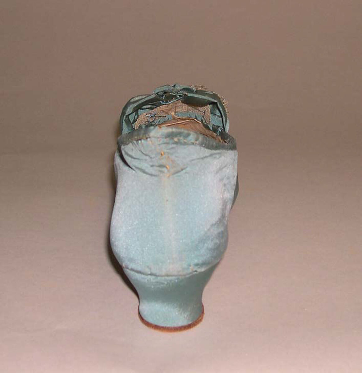 Slippers, silk, leather, French