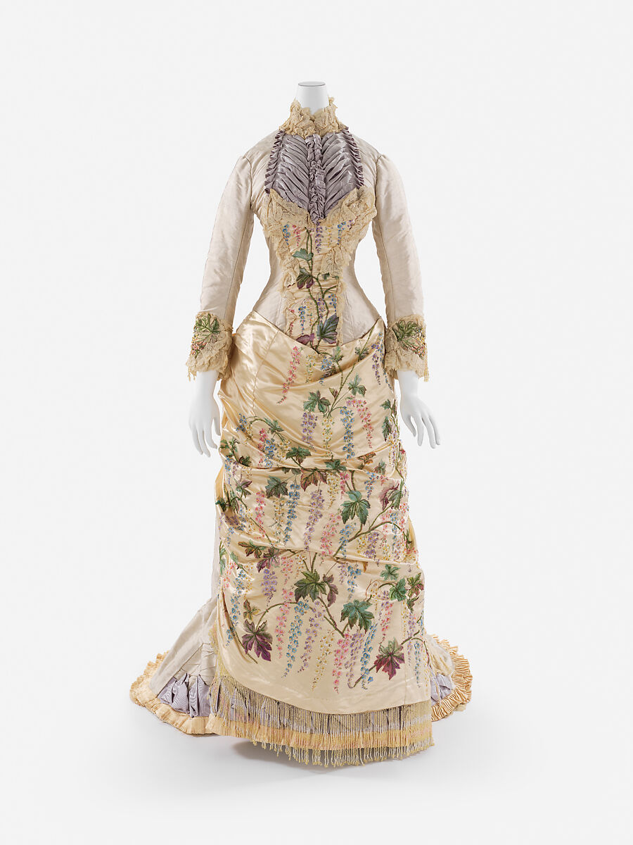 Dress, Mme. Martin Decalf (French, active ca. 1875–1881), silk, French 