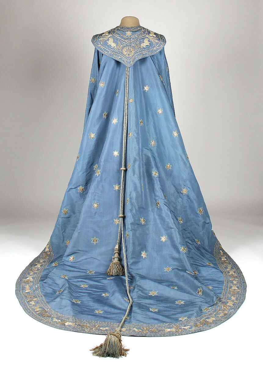 Mantle, silk, metal thread, Spanish