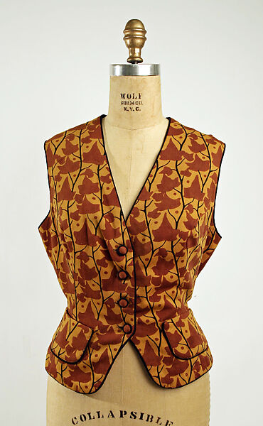 Vest, Wiener Werkstätte, wool, Austrian 