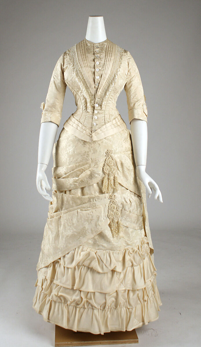 Dress, silk, American 