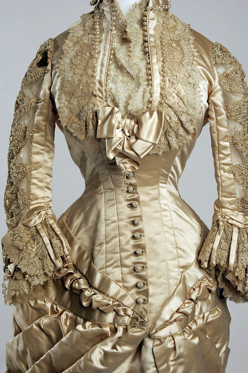 Wedding dress, silk, American