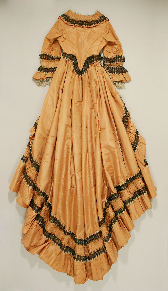 Dress, silk, American