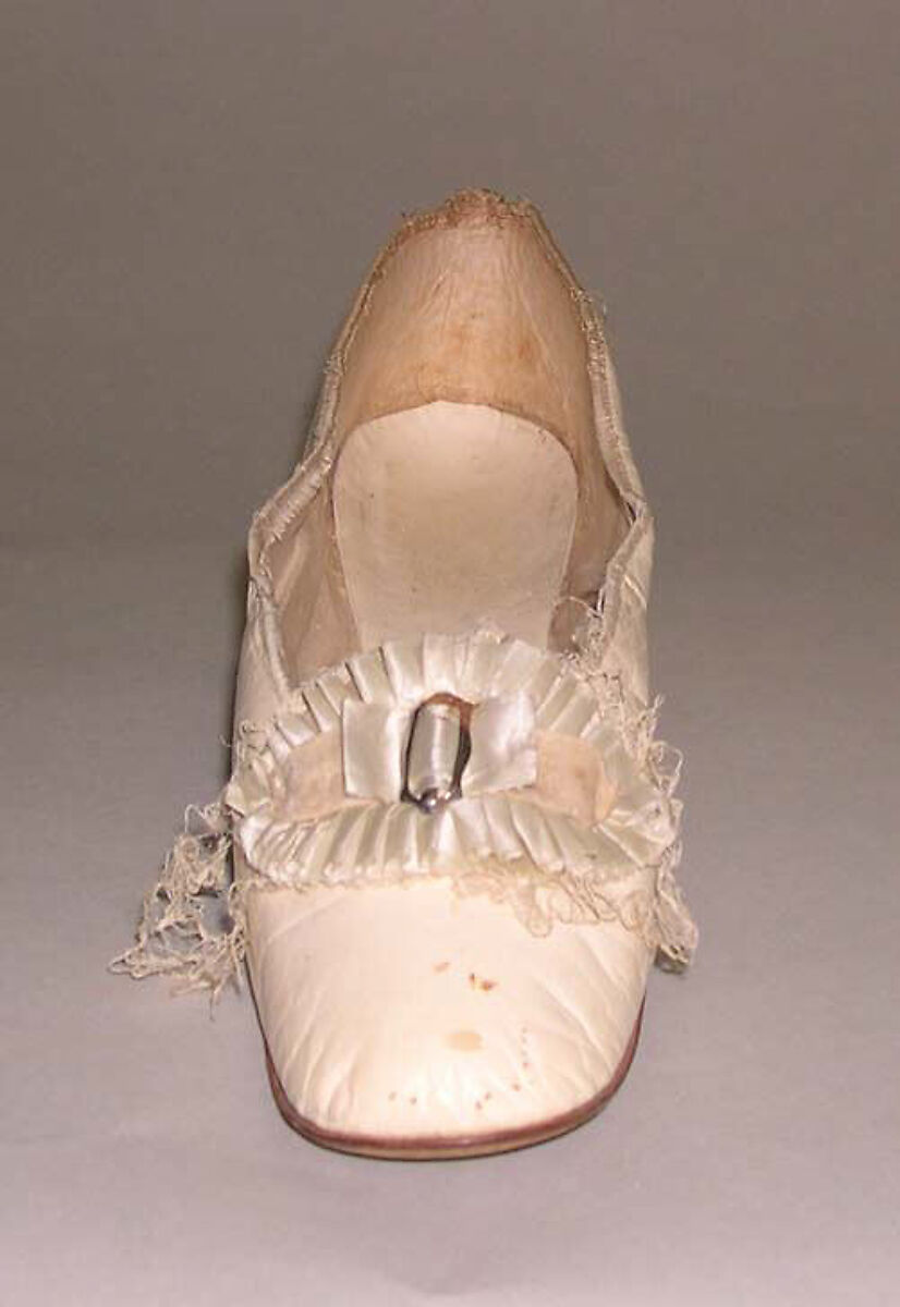 Slippers, leather, silk, American