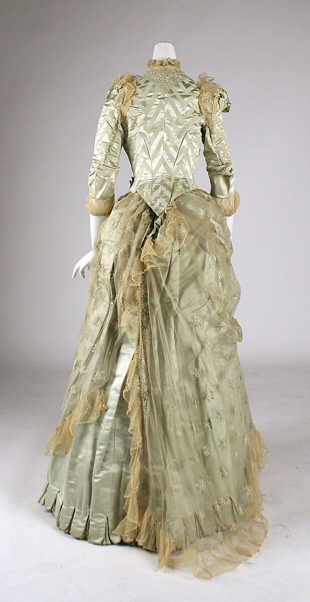 Dress, silk, American