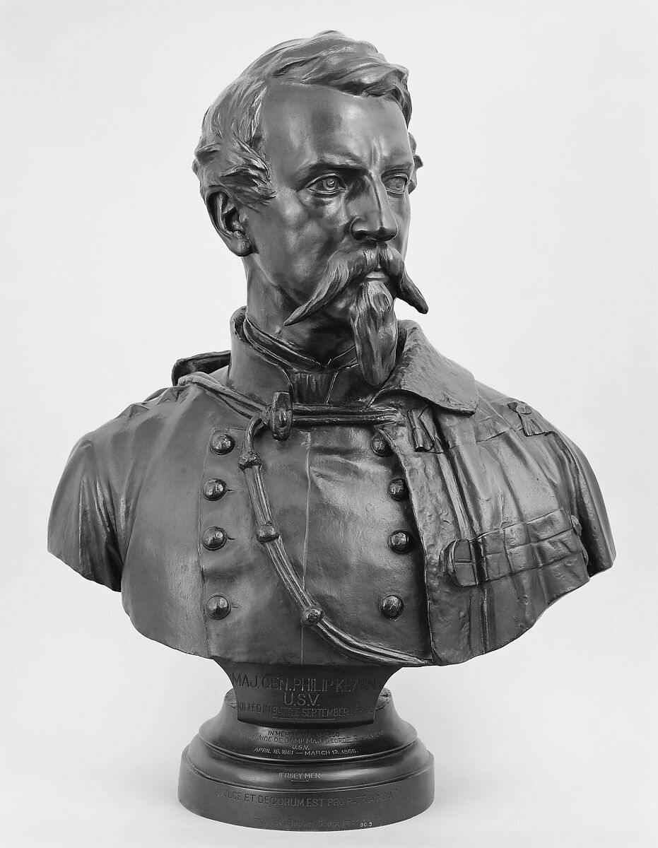 Major General Philip Kearny, Henry Kirke Brown (American, Leyden, Massachusetts 1814–1886 Newburgh, New York), Bronze, American 