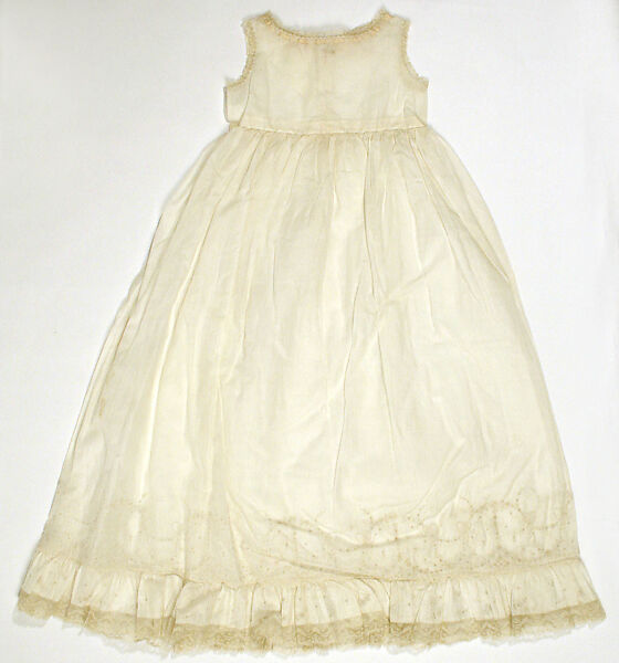 Christening ensemble, cotton, French