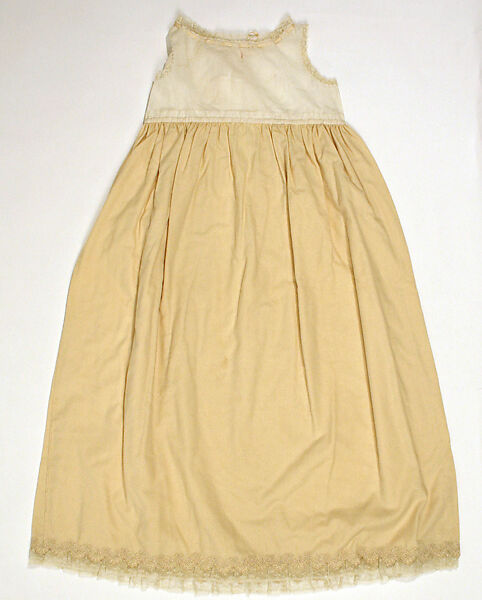Christening ensemble, cotton, French