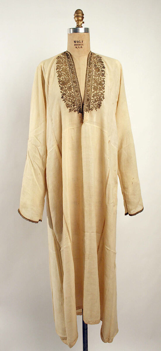 Underdress, silk, linen, metal thread, Greek 