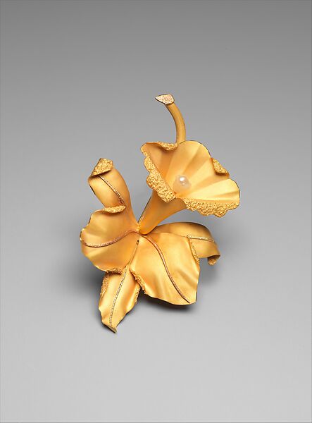 Brooch, Gold, pearl, Venezuelan