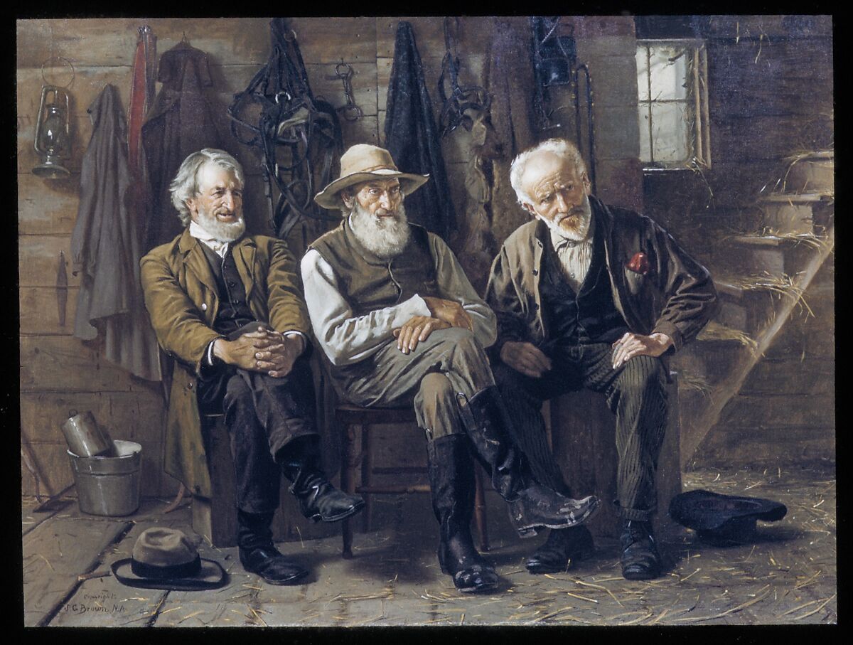 To Decide the Question, John George Brown (American (born England), Durham 1831–1913 New York), Oil on canvas, American 