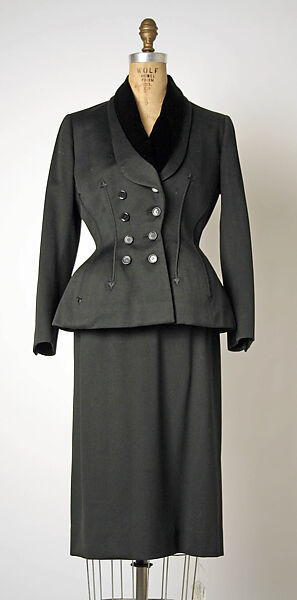 "Unesco", House of Dior (French, founded 1946), (a, b) wool, plastic; (c) silk, French