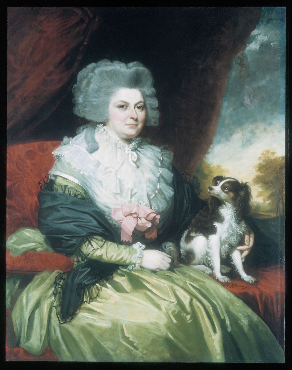 Lady with a Dog, Mather Brown (American, Boston, Massachusetts 1761–1831 London), Oil on canvas, American 
