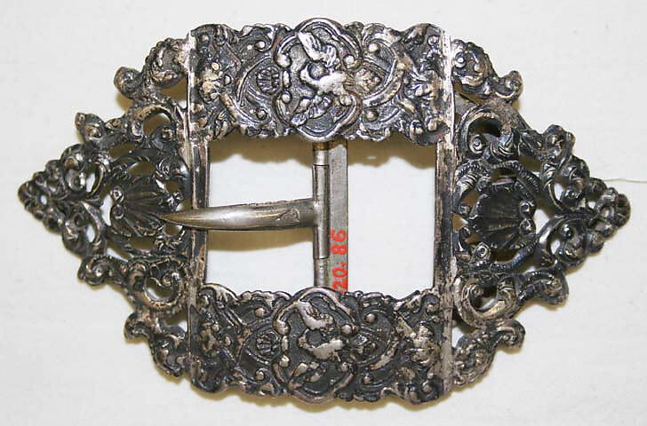 Belt buckle, metal, Dutch 