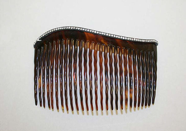 Side comb, tortoiseshell, rhinestones, American or European 