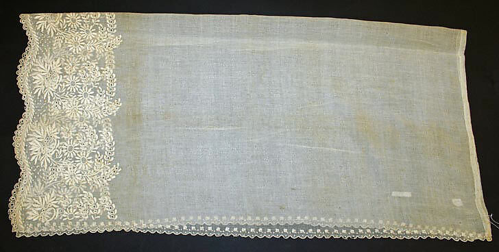 Apron, cotton, probably French 