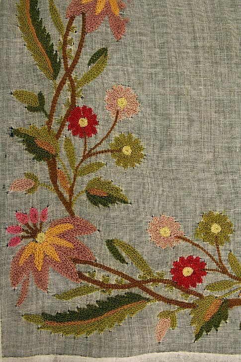 Apron, wool, cotton, probably British