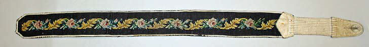 Suspenders, silk, cotton, European 