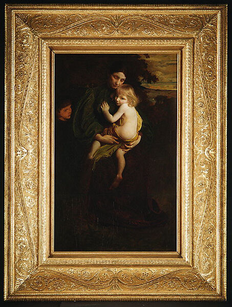 Mother and Child, George de Forest Brush (American, Shelbyville, Tennessee  1855–1941 Hanover, New Hampshire), Oil on wood, American 