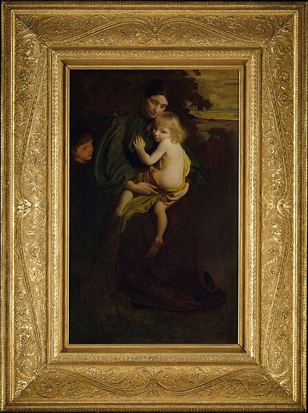 Mother and Child, George de Forest Brush (American, Shelbyville, Tennessee  1855–1941 Hanover, New Hampshire), Oil on wood, American