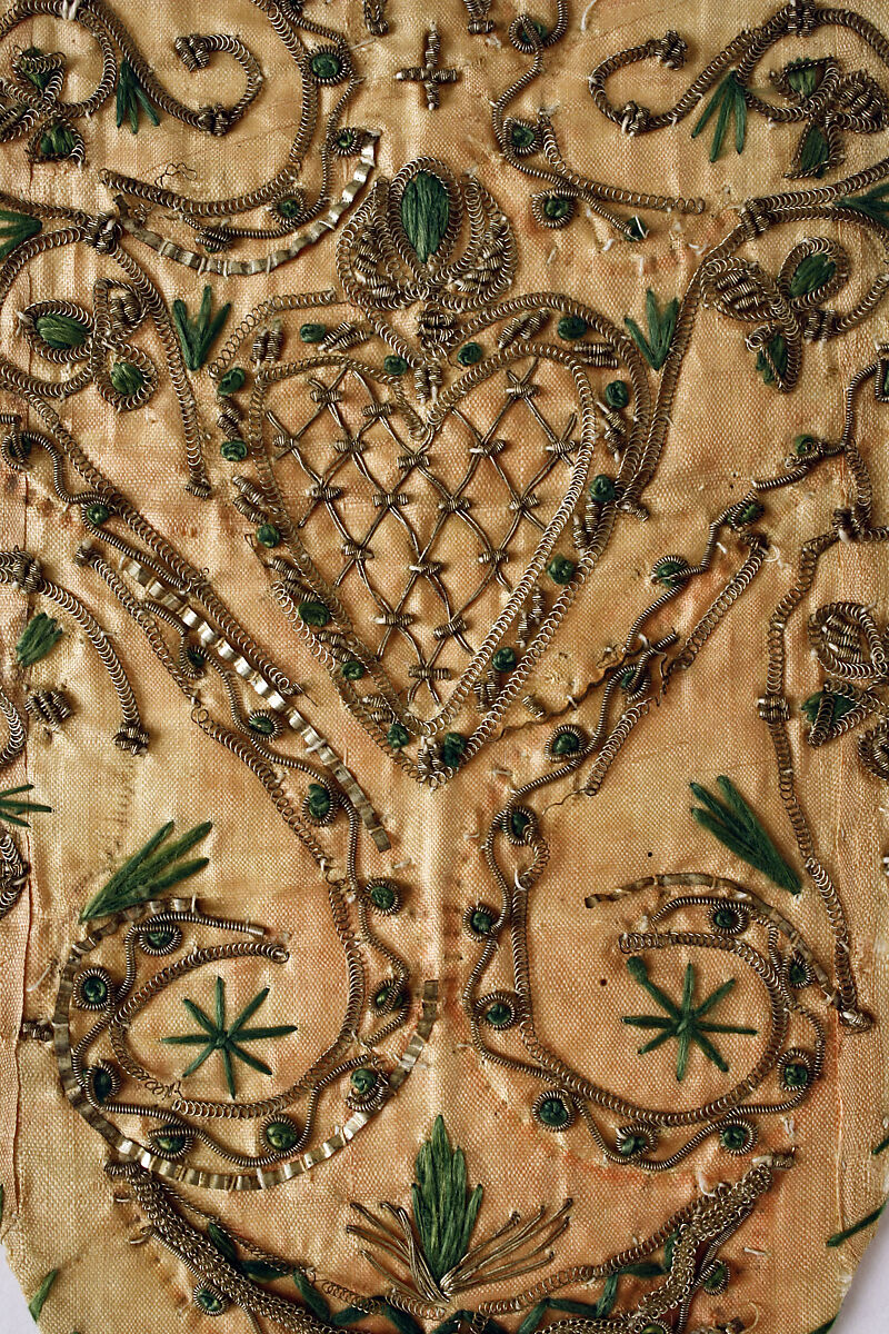 Stomacher, silk, cotton, German