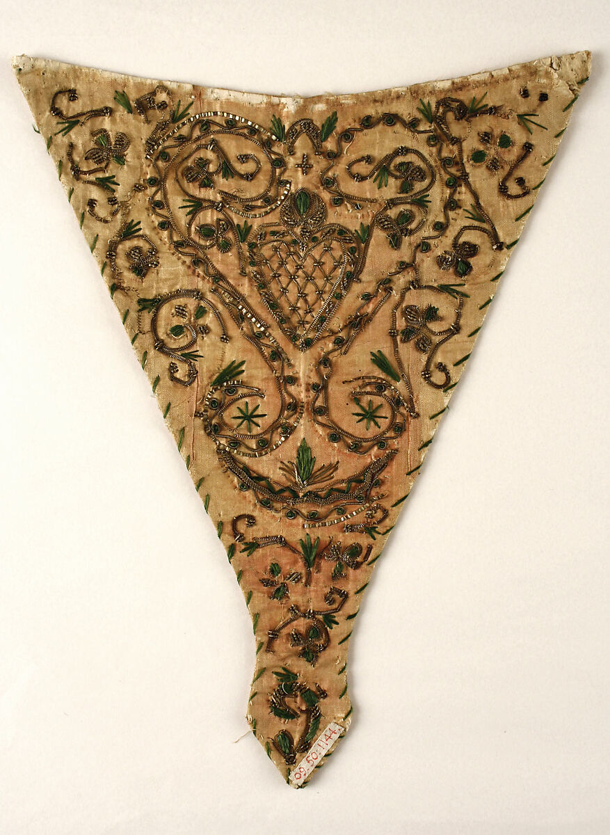 Stomacher, silk, cotton, German 