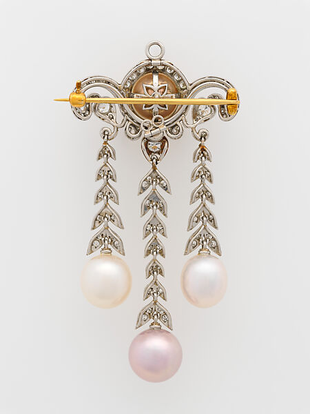 Brooch, Probably Tiffany &amp; Co. (American, New York, NY, 1837–present), Diamonds, pearls, platinum, American