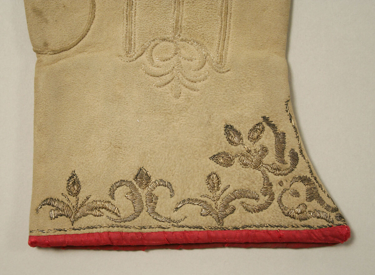 Gloves, leather, silk, French