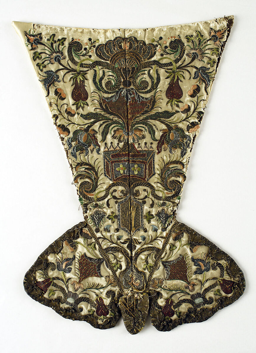 Stomacher, silk, Italian 