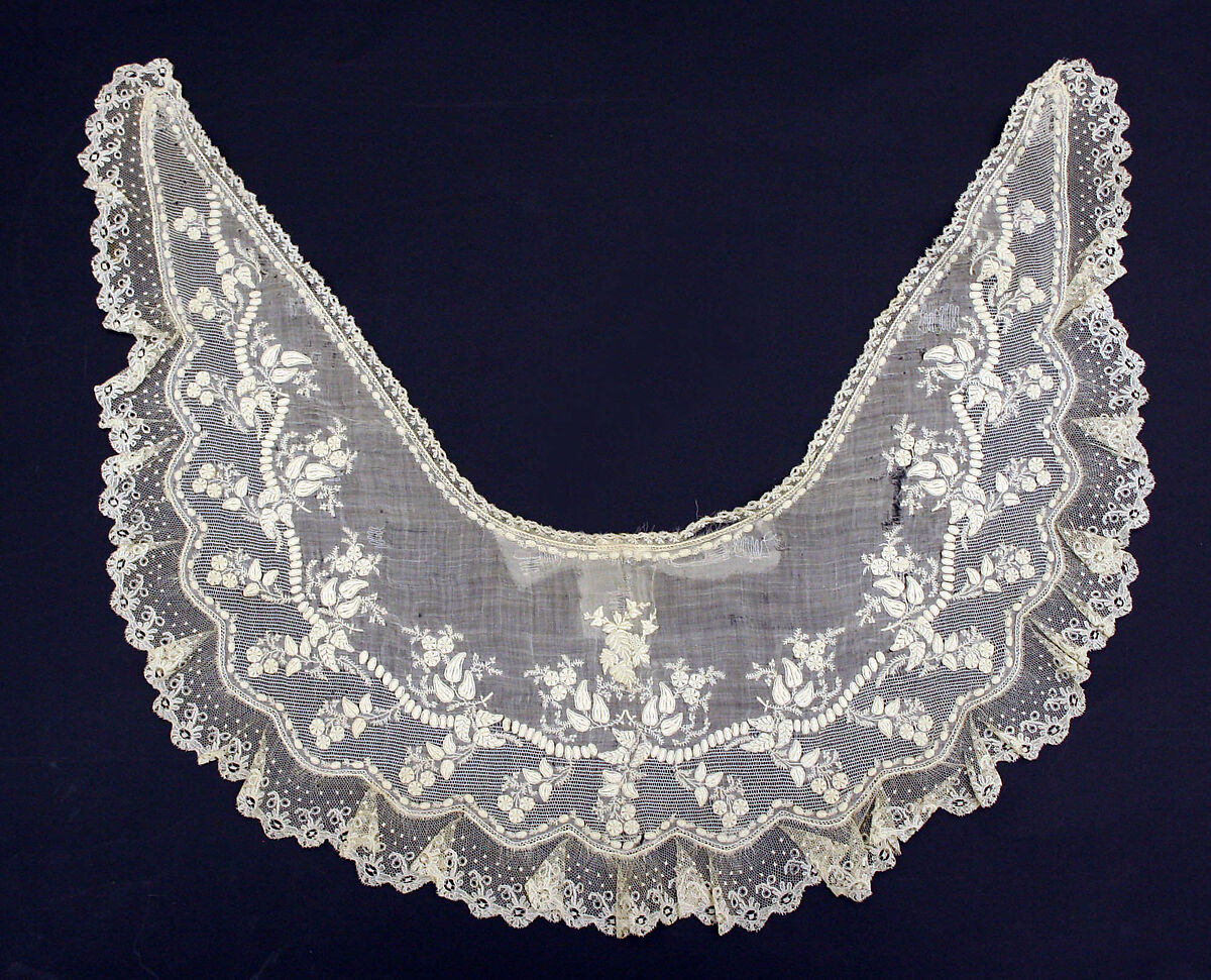 Fichu, cotton, probably French 
