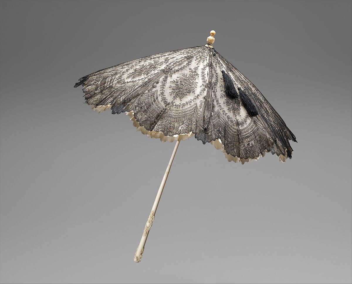 Parasol, silk, French 