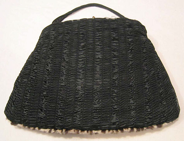 Accessory set, fur, leather, silk, American