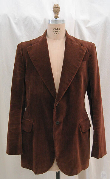 Suit, Rupert Lycett Green (British) for, a,b) cotton, rayon, plastic, British